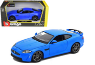 JAGUAR XKR-S BLUE 1/24 SCALE DIECAST CAR MODEL BY BBURAGO 21063