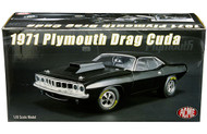 1971 PLYMOUTH DRAG BARRACUDA GLOSS BLACK LIMITED EDITION 1/18 SCALE DIECAST CAR MODEL BY ACME A 1806110