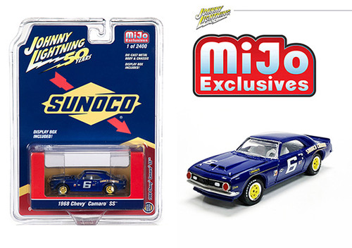 1968 CHEVROLET CAMARO SS SUNOCO RACING #6 MIJO EXCLUSIVE 1/64 SCALE DIECAST CAR MODEL BY JOHNNY LIGHTNING JLCP7239
