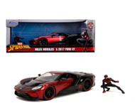 2017 FORD GT SPIDERMAN WITH MILES MORALES FIGURE 1/24 SCALE DIECAST CAR MODEL BY JADA TOYS 31190