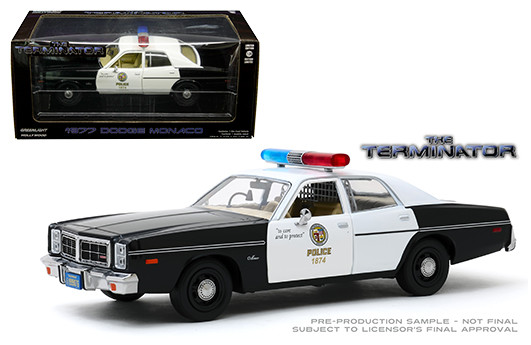 1977 Dodge Monaco Police métropolitaine le TERMINATOR 1984 1//24 Greenlight 84101