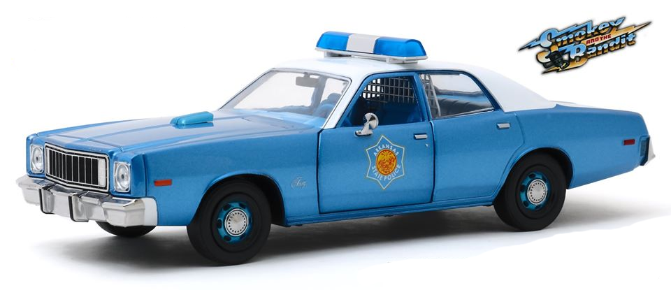 Greenlight Smokey and The Bandit 1975 Plymouth Fury Arkansas Police Car MIB for sale online