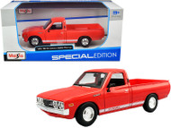 1973 DATSUN 620 PICKUP TRUCK RED 1/24 SCALE DIECAST CAR MODEL BY MAISTO 31522