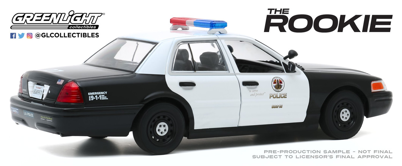 Details about   GREENLIGHT 44900 F THE ROOKIE 2008 FORD CROWN VICTORIA POLICE CAR 1/64 LAPD