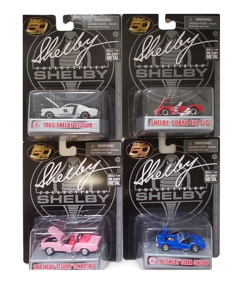 CARROLL SHELBY SET OF 4 1/64 SCALE DIECAST CARS BY SHELBY COLLECTIBLES 16403N
