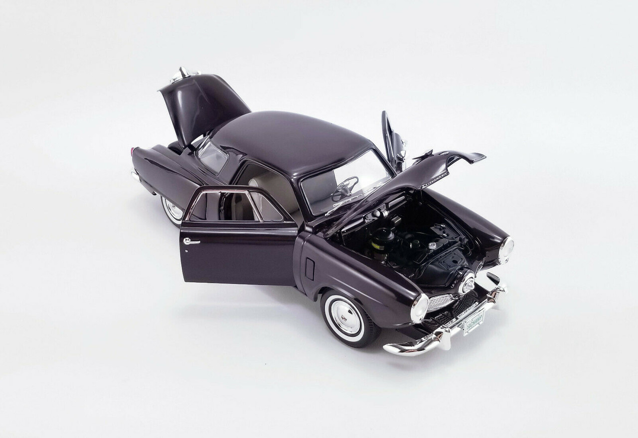 1951 STUDEBAKER CHAMPION RICH BLACK CHERRY 500 PIECES MADE 1/18 SCALE  DIECAST CAR MODEL BY ACME A 1809201 - JVK Toys