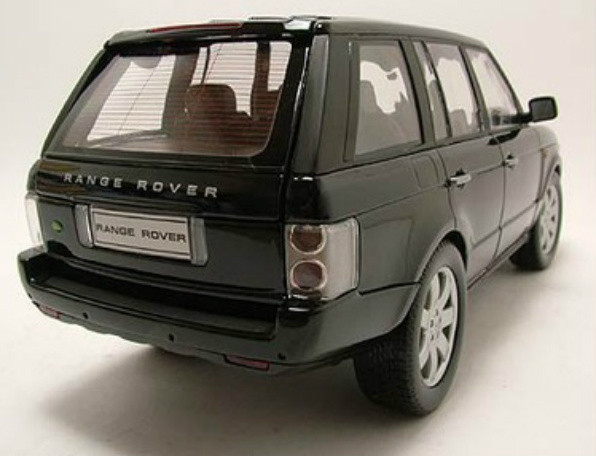 2003 LAND ROVER RANGE ROVER BLACK 1/18 DIECAST MODEL CAR BY WELLY 12536