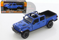 2021 JEEP GLADIATOR OVERLAND BLUE 1/27 SCALE DIECAST CAR MODEL BY MOTOR MAX 79367