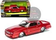 1986 CHEVROLET MONTE CARLO RED 1/24 SCALE DIECAST CAR MODEL BY MAISTO 32530