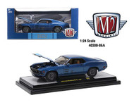 1970 FORD MUSTANG MACH 1 428 BLUE 1/24 SCALE DIECAST CAR MODEL BY M2 40300-86A