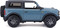 2021 FORD BRONCO BADLANDS 2 DOOR BLUE 1/24 SCALE DIECAST CAR MODEL BY MAISTO 31530