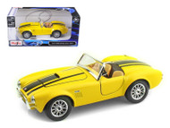 1965 FORD SHELBY COBRA 427 YELLOW 1/24 SCALE DIECAST CAR MODEL BY MAISTO 31276