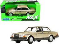VOLVO 240 GL GOLD 1/24 SCALE DIECAST CAR MODEL BY WELLY 24102