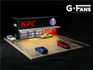 KFC DIORAMA WITH LED LIGHTS FOR 1/64 SCALE DIECAST CAR MODELS 710014