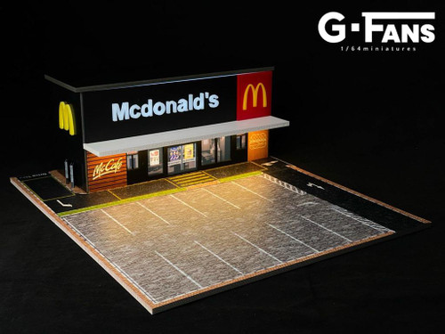 MCDONALDS DIORAMA WITH LED LIGHTS FOR 1/64 SCALE DIECAST CAR MODELS 710013