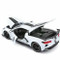 2020 CHEVROLET CORVETTE STINGRAY C8 HIGH WING WHITE WITH BLACK RACING STRIPES 1/18 SCALE DIECAST CAR MODEL BY MAISTO 31455

