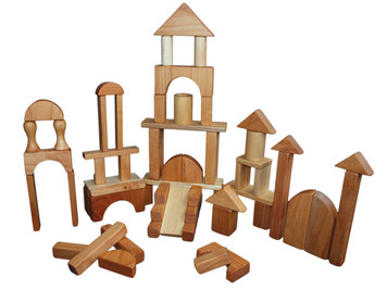 Wooden Block Set - 60 Pieces