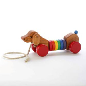Wooden Wobble Pull Puppy