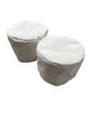 2- Winch Covers custom size 9.5" diameter 6" high White
