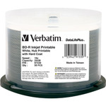 Verbatim DataLifePlus BD-R 25GB 16X  White Inkjet Hub Printable, 50-PK (97339)