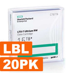  20-Pack HPE C7977AL LTO-7 Ultrium Custom Labeled Data Cartridge