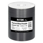 Ritek Pro DVD-R 4.7GB 16X White Thermal Hub Printable,  100-Pack
