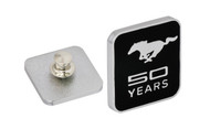 Mustang 50th Anniversary-50 Years with Pony-Black Background Lapel Pin