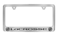 Buick Top Decal License Plate Frame, Lacrosse Wordmark with 2 Logos