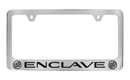 Buick Top Decal License Plate Frame, Enclave Wordmark with 2 Logos