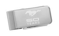 Mustang 50th Anniversary-50 Years with Pony-Chrome Money Clip
