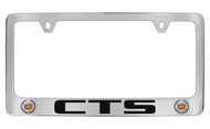 Cadillac CTS  Block Letters & Two Logos License Plate Frame