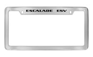 Cadillac Escalade ESV Top Engrave with Block Letters License Plate Frame