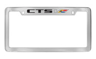 Cadillac CTS V Chrome Plated Metal Top Engraved License Plate Frame Holder