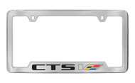 Cadillac CTS V Chrome Plated Metal Bottom Engraved License Plate Frame Holder