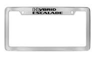 Cadillac Hybrid Escalade Chrome Plated Metal Top Engraved License Plate Frame Holder