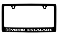 Cadillac Hybrid Escalade Black Coated Metal License Plate Frame Holder