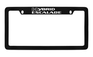 Cadillac Hybrid Escalade Black Coated Metal Top Engraved License Plate Frame Holder