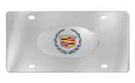Cadillac Decorative Vanity Front License Plate with Color Wreath Logo