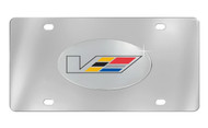 Cadillac Decorative Vanity Front License Plate with Color V Series Logo