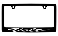Chevrolet Cruze Script Black Coated Zinc License Plate Frame with Silver Imprint (CHAK6S)