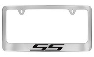 Chevrolet SS Chrome Plated Brass License Plate Frame with Black Imprint