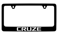 Chevrolet Cruze Black Coated Zinc License Plate Frame with Silver Imprint