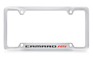 Chevrolet Camaro RS Bottom Engraved Chrome Plated Brass License Plate Frame 