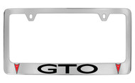 Pontiac GTO Block Letters and Two Logos License Plate Frame