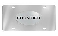 Nissan Frontier Chrome Plated Solid Brass Emblem Attached To a Stainless Steel Plate