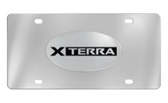 Nissan Xterra Chrome Plated Solid Brass Emblem Attached To a Stainless Steel Plate