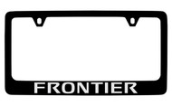 Nissan Frontier Black Coated Metal License Plate Frame Holder