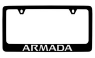 Nissan Armada Black Coated Metal License Plate Frame Holder