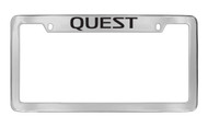 Nissan Quest Chrome Plated Metal Top Engraved License Plate Frame Holder