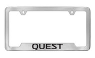Nissan Quest Chrome Plated Metal Bottom Engraved License Plate Frame Holder